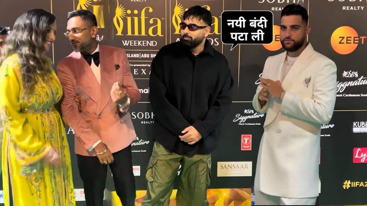 Yo Yo Honey Singh With Girlfriend Vs Badshah Craze In Fans At IIFA Utsavam Awards 2024