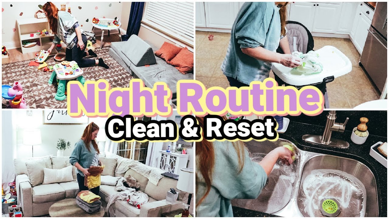 Realistic Cleaning Motivation | Clean With Me 2022 | After Dark Night Time Stay At Home Mom Routine