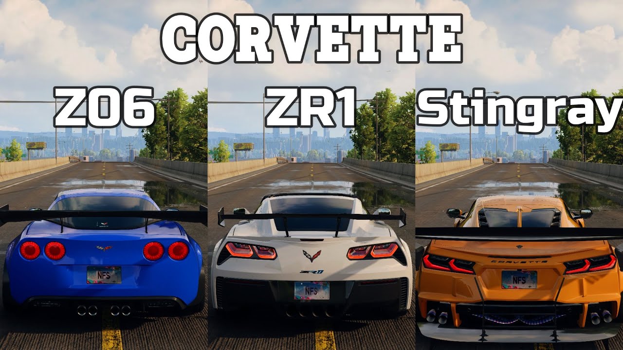 NFS Unbound: Corvette Z06 vs Corvette ZR1 vs Corvette Stingray - WHICH IS FASTEST (Drag Race)