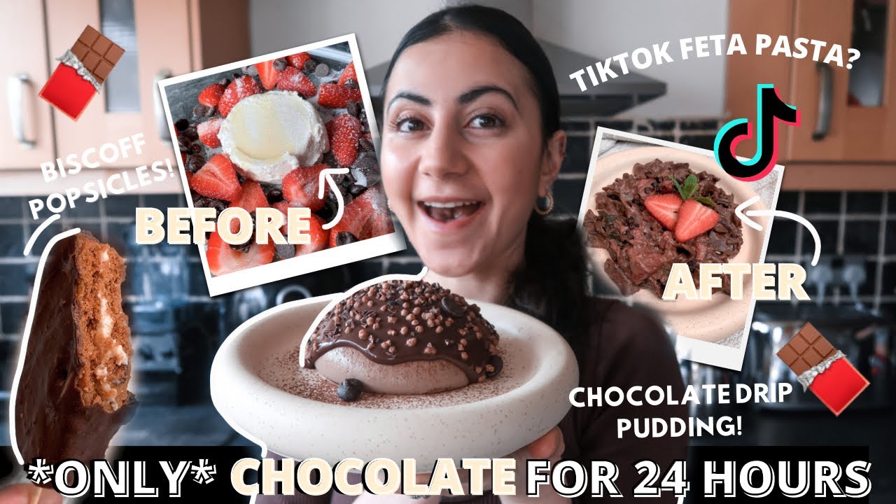 ONLY EATING CHOCOLATE FOR 24 HOURS! Chocolate pasta?!