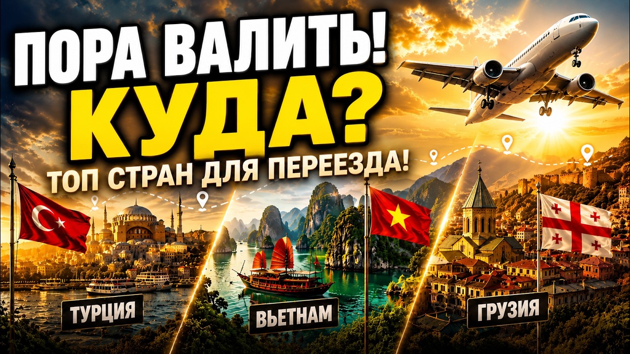 Гайки закрутили, КУДА ЕХАТЬ? ТОП СТРАН ДЛЯ ПЕРЕЕЗДА!