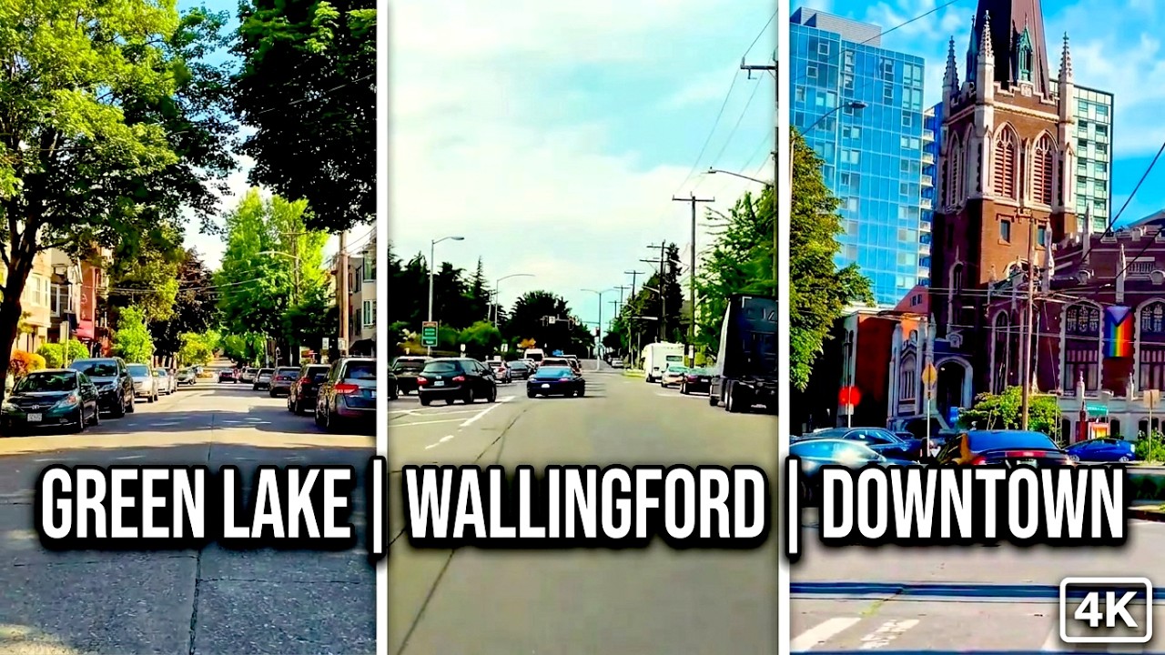 🚗🌆 [4K] Seattle Driving Tour | Downtown 🏙️ Green Lake 🌳 & Wallingford 🏡 Neighborhoods