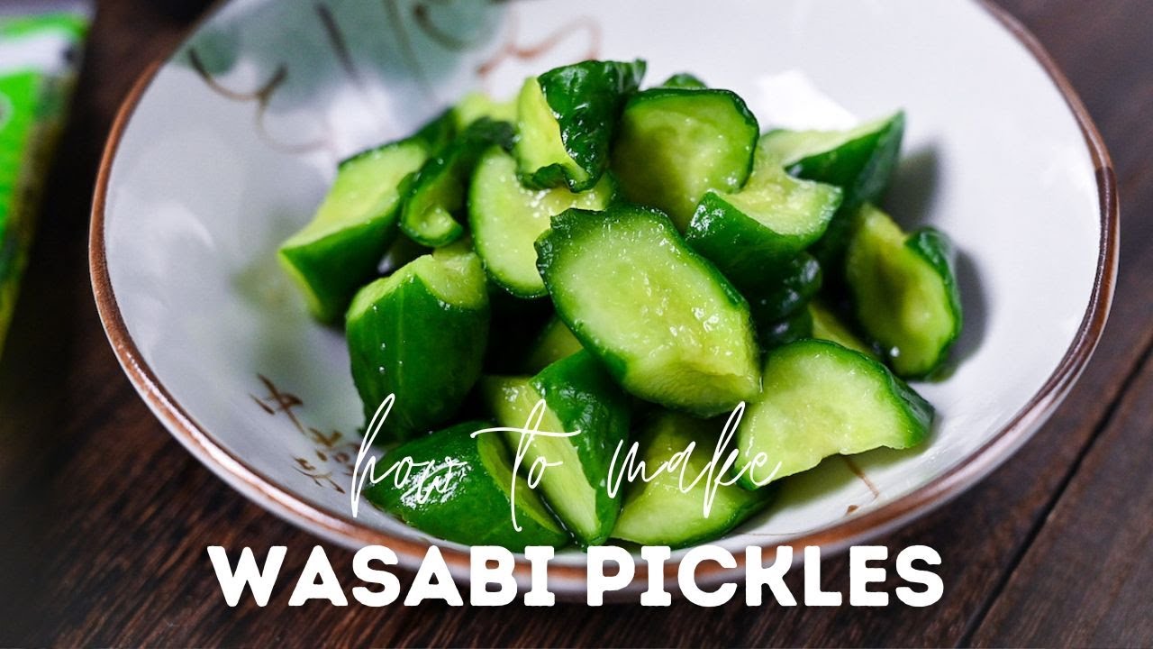 Japanese Wasabi Pickled Cucumbers Recipe