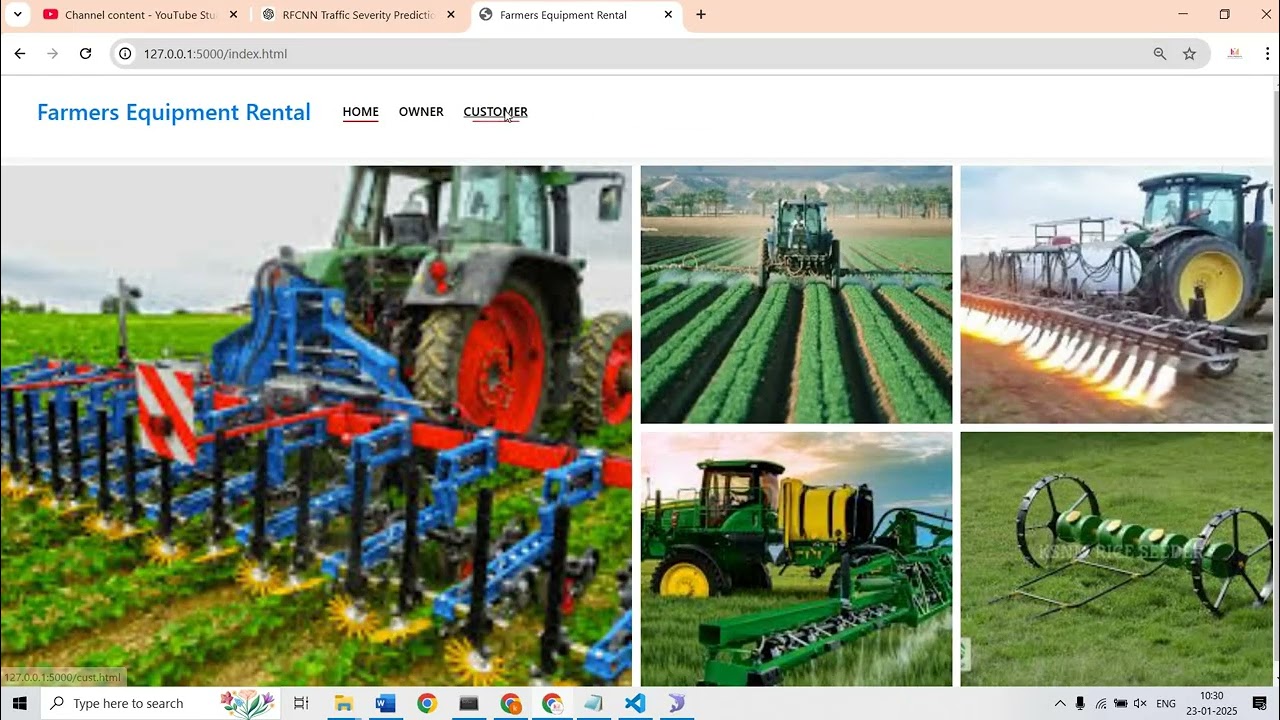 Farmers Equipment Rental Using Python and NLP
