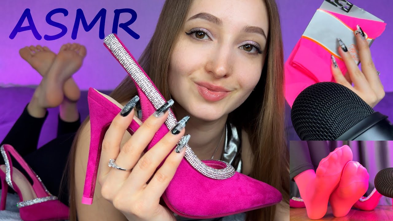 ASMR with Feet | Heels & Socks Relaxing Sounds 👠 Shoes Walking and Mic Touching