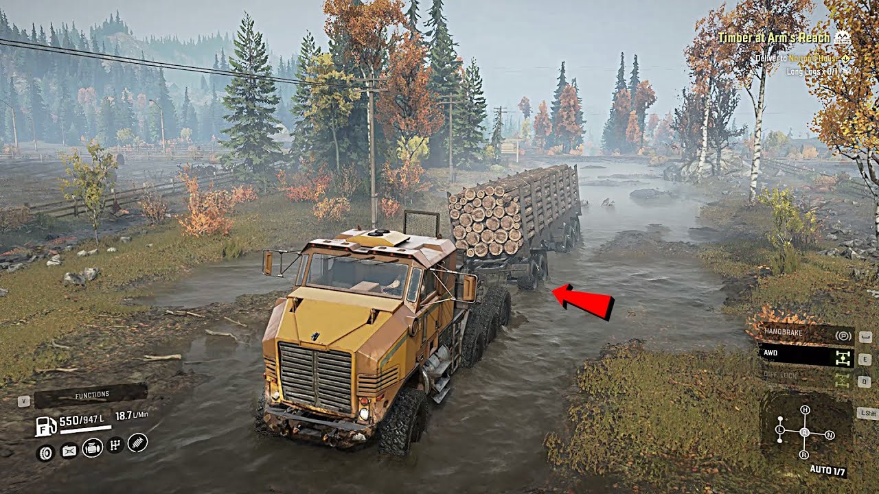 Deliver to Norton House - Timber at Arm's Reach | Long Logs | SnowRunner Gameplay