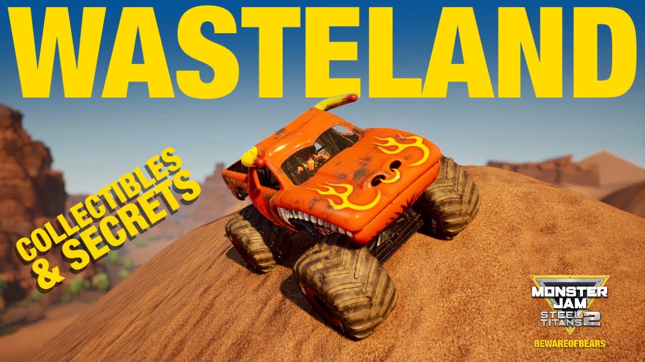 Wasteland: Collectibles, Secrets & Crazy Creature Location | Monster Jam: Steel Titans 2 [Gameplay]