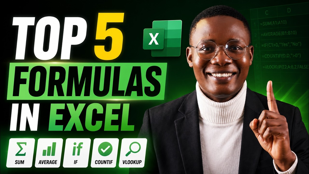 TOP 5 EXCEL FORMULAS FOR BEGINNERS