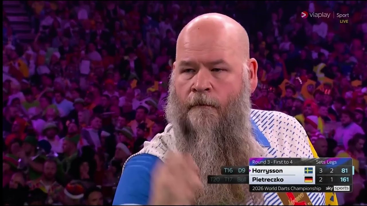 Andreas “Dirty-Harry” Harrysson through to the last 16 at the Darts World Championship! 🎯