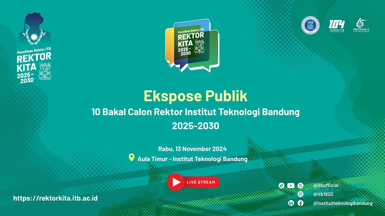 Ekspose Publik 10 Bakal Calon Rektor ITB