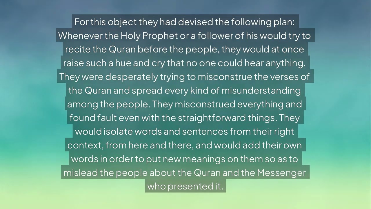 Surah Fussilat - introduction - background - themes