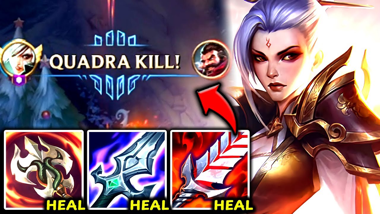 RIVEN TOP BUT I HAVE 200% LIFESTEAL (1 AUTO = FULL HEALTH) - 2025 Riven TOP Gameplay Guide