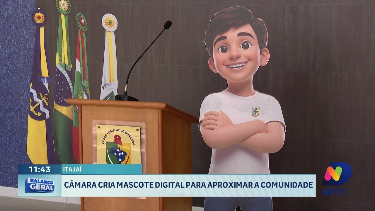 Câmara de Itajaí cria mascote digital para comunidade,