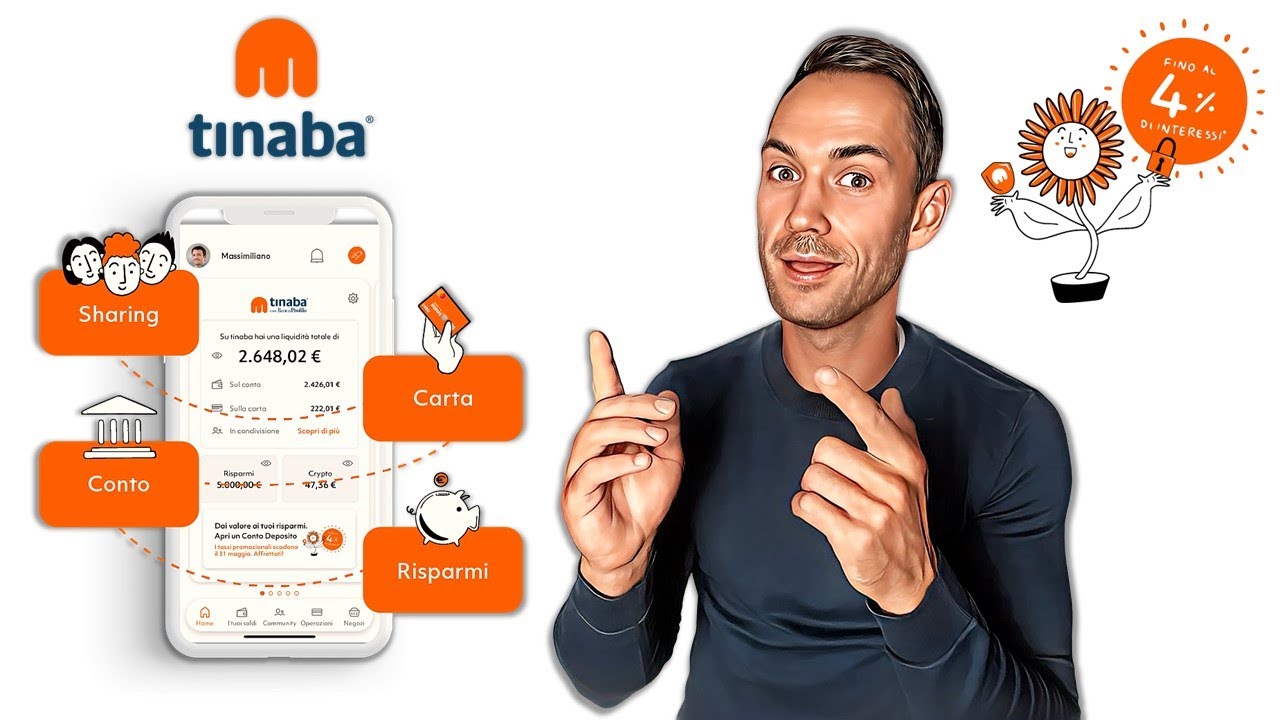 Conto TINABA Zero Costi 💳 Cashback, Risparmi, Investimenti, Robo Advisor e Bonus