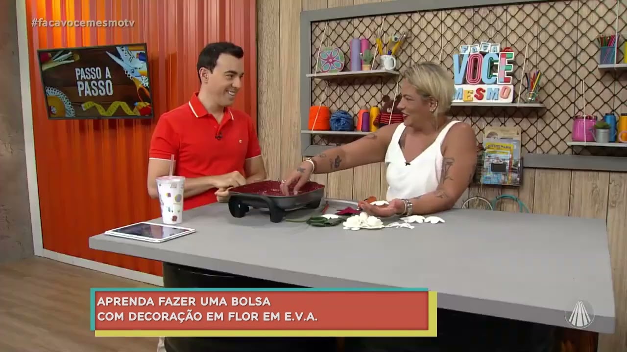 Participação no Programa Faça vc mesmo #bolsa em #eva #foami