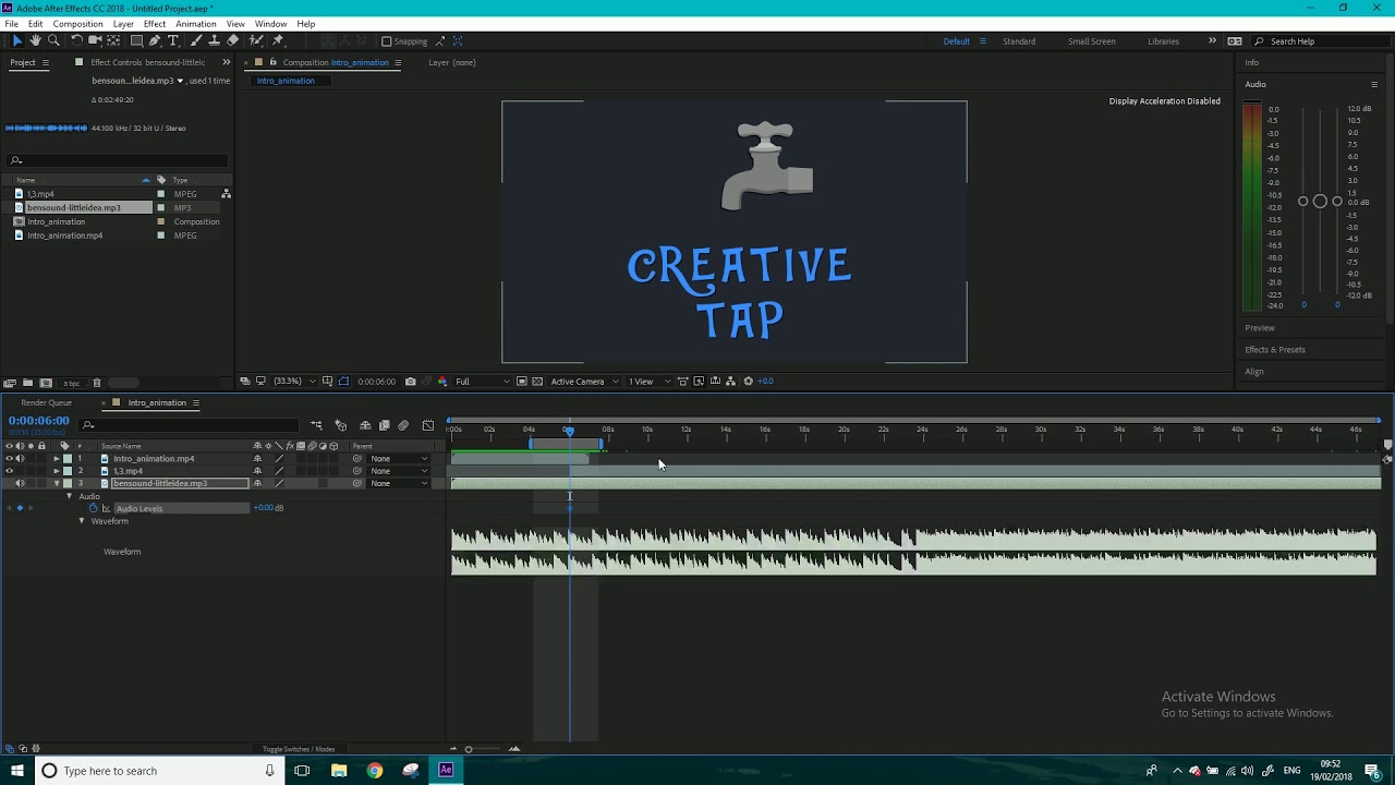 Как добавлять и редактировать аудио в After Effects CC | Учебное пособие по After Effects