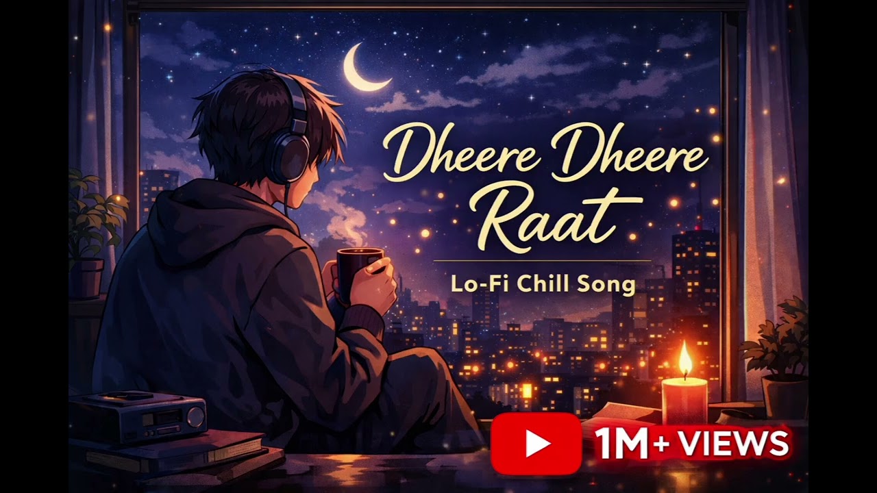 Dheere Dheere Raat 🌙 | Hindi Lofi Song | Late Night Vibes | Chill Beats
