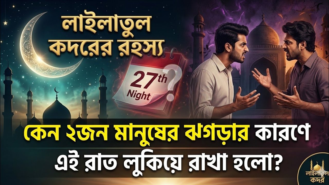 লাইলাতুল কদরের রহস্য | কেন ২জন মানুষের ঝগড়ার কারণে এই রাত লুকিয়ে রাখা হলো?​ #ইসলামিকগল্প​#শবে_কদর 