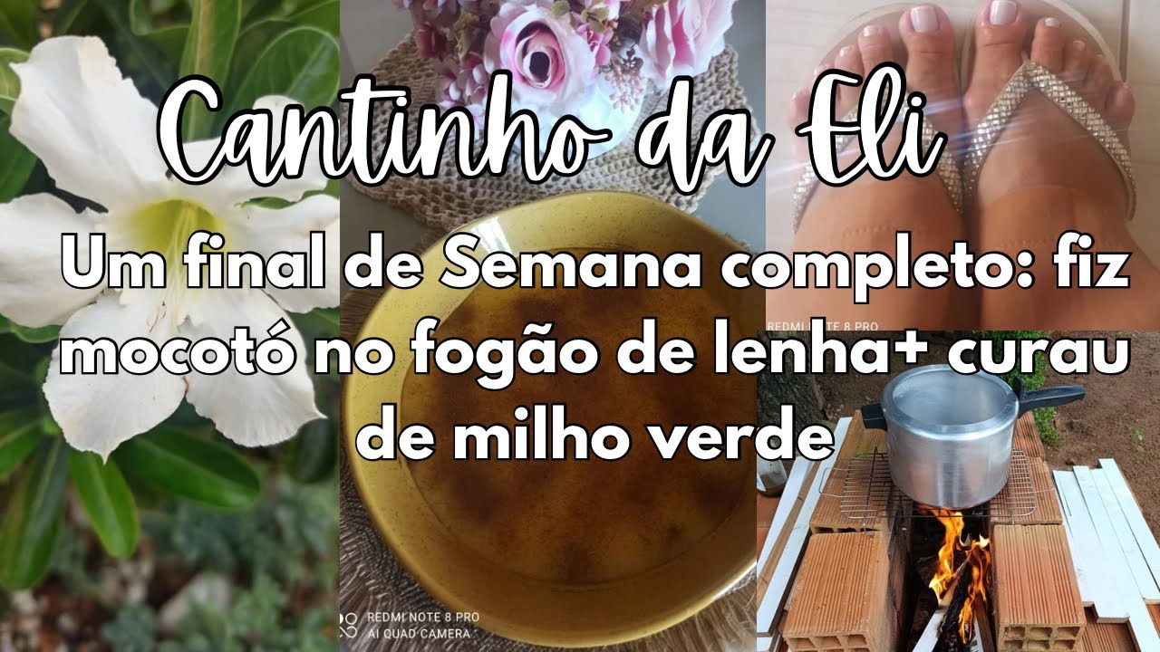 Meu final de semana: Fiz mocotó no fogão a lenha + curau de milho verde #donadecasa #receita 