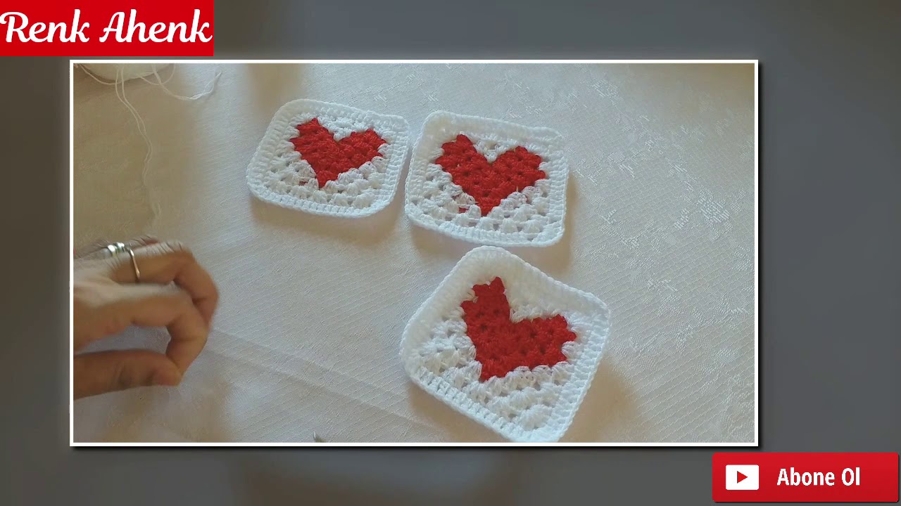 Hanım dilendi bey beğendi kalpli motifini yapılışı. crochet granny Heart