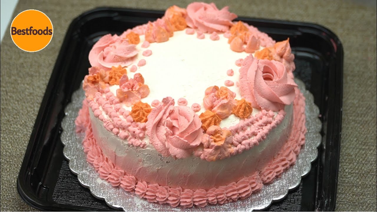 Vanilla Cake│How To Make Vanilla Cake│Vanilla Pink Cake│Pink Rose Cake│Vanilla Sponge Cake│Cake