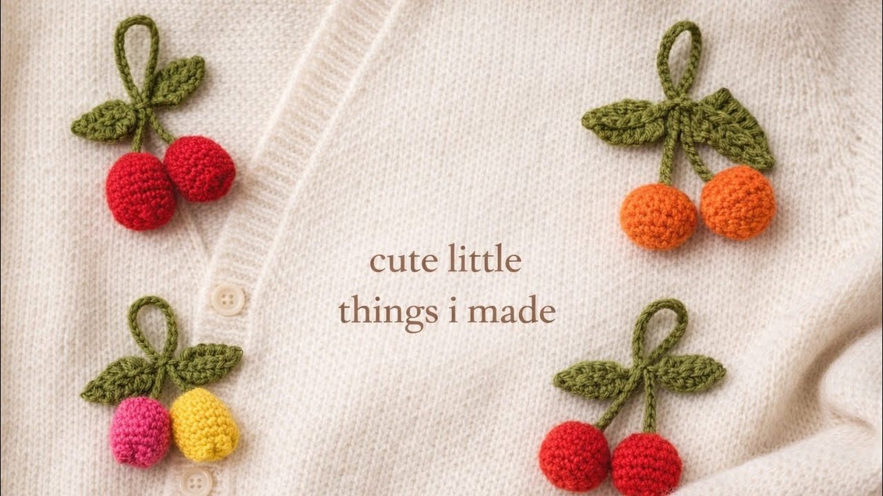 Cute little things, cherry🍒 and tulip🌷| Crochet Tutorial for beginners | Yarn Garden