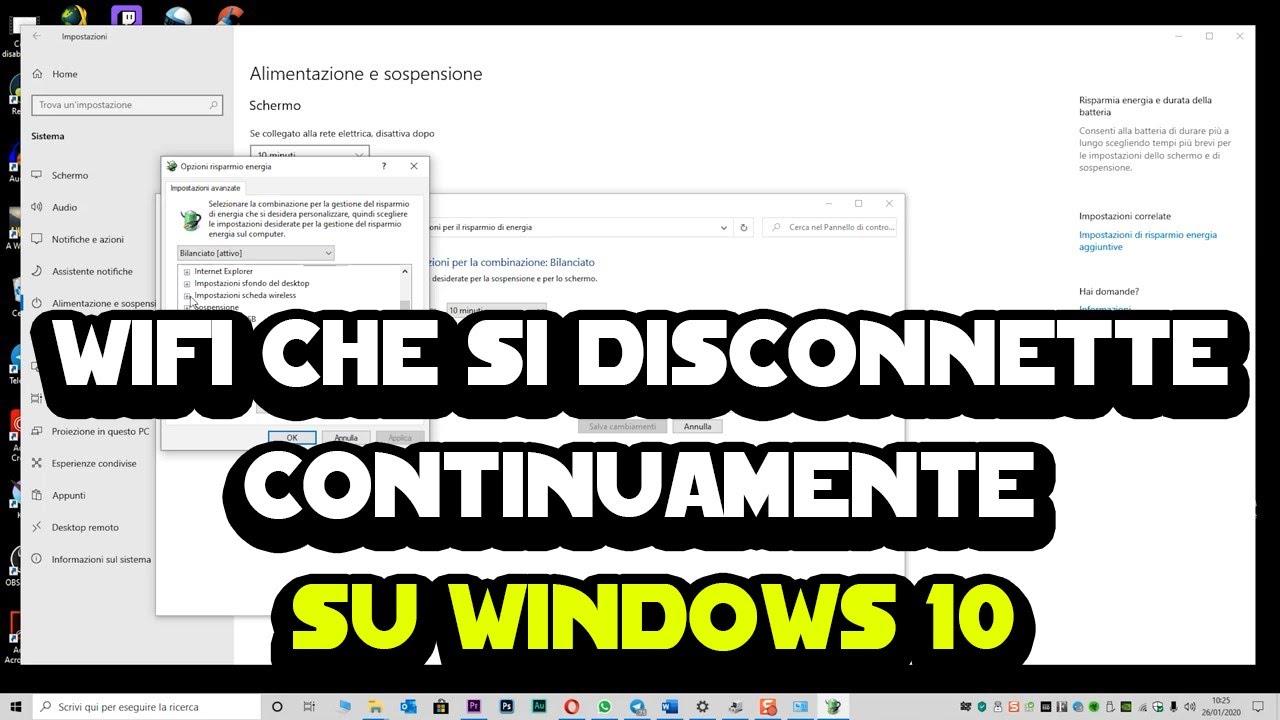 WiFi che si disconnette continuamente su Windows 10 - Come risolvere