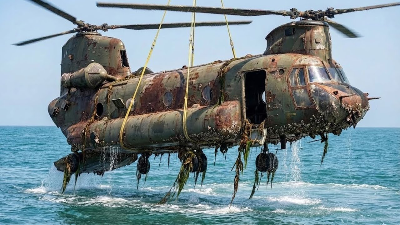 A CH 47 Chinook Buried In Rust At The Bottom of the Deep Sea —  A Complete Ground Up Restoration!