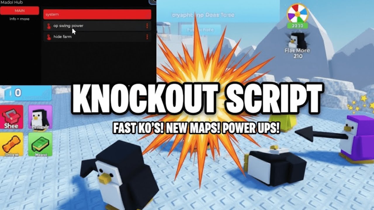 Knockout! Script 2026 (NO KEY) 🐧 | Auto Farm, Auto Win, Infinite Ice | Mobile & PC Roblox