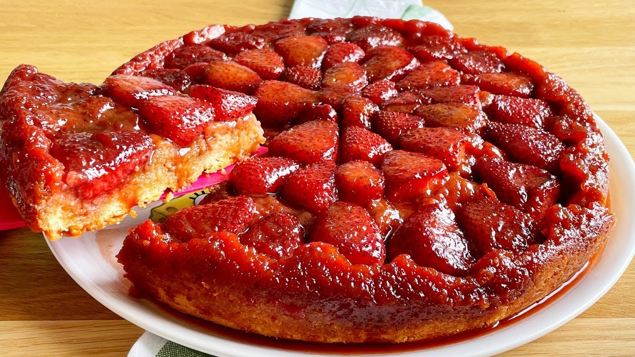 Strawberry Tarte Tatin Recipe | French Strawberry Tart | Strawberry Pie