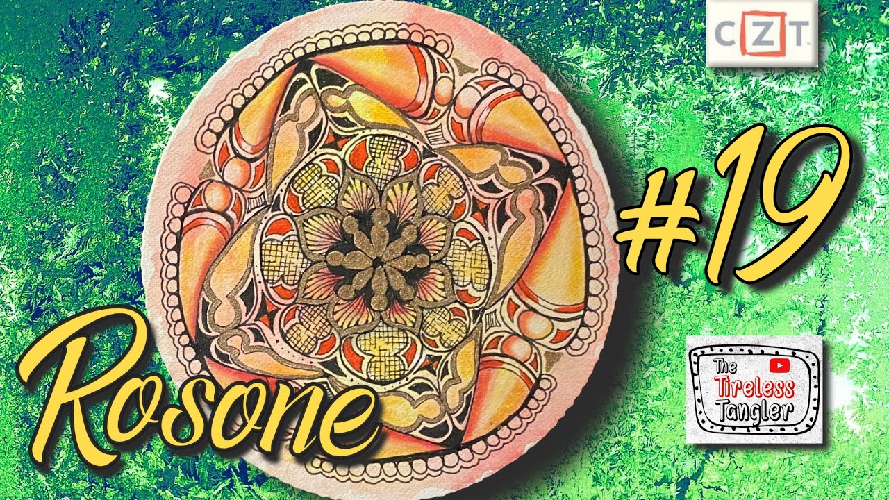 ROSONE || 100 Days of Zentangle ® 2021 || Day 19