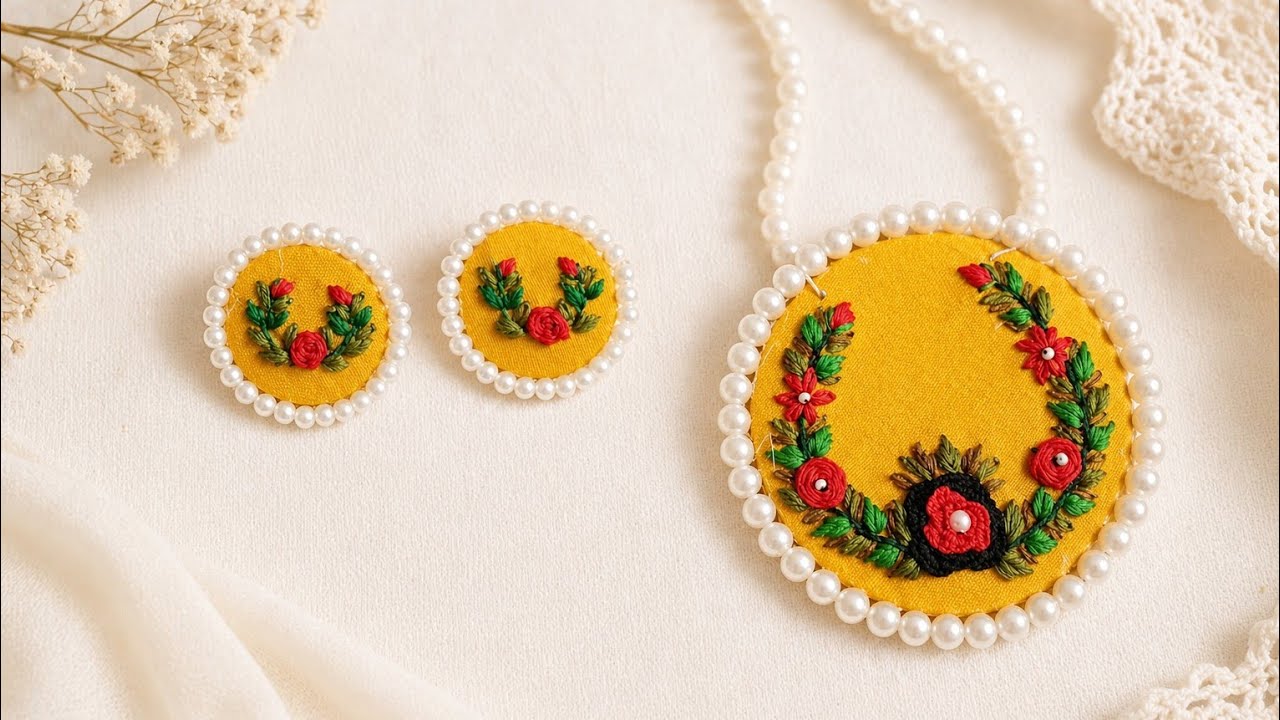 How I Made Stunning Embroidered Jewellery | DIY Tutorial🪡