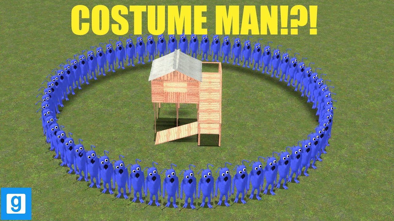 COSTUME MAN VS HOUSE! - Garry's Mod Sandbox