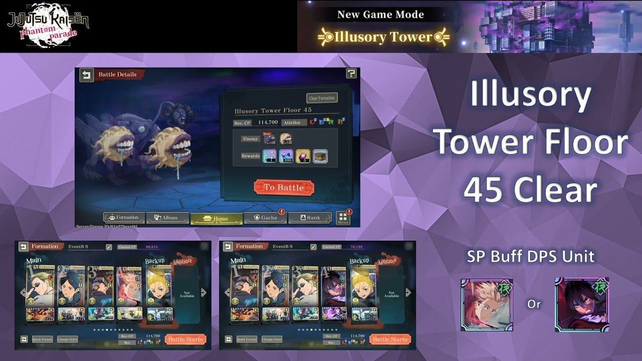Illusory Tower Floor 45 Clears with Green Yuji or Muta