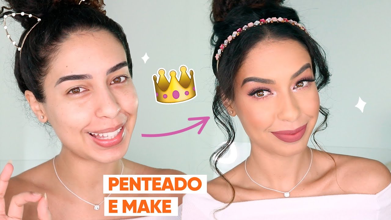 PENTEADO BEM PRINCESA E MAQUIAGEM FÁCIL - ARRUME-SE COMIGO | JULIANA LOUISE