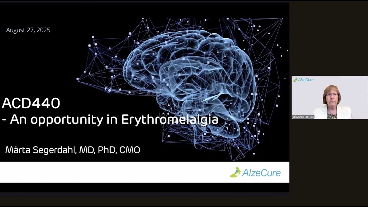 Pain Seminar on ACD440 – Opportunities in erythromelalgia – Märta Segerdahl, CMO