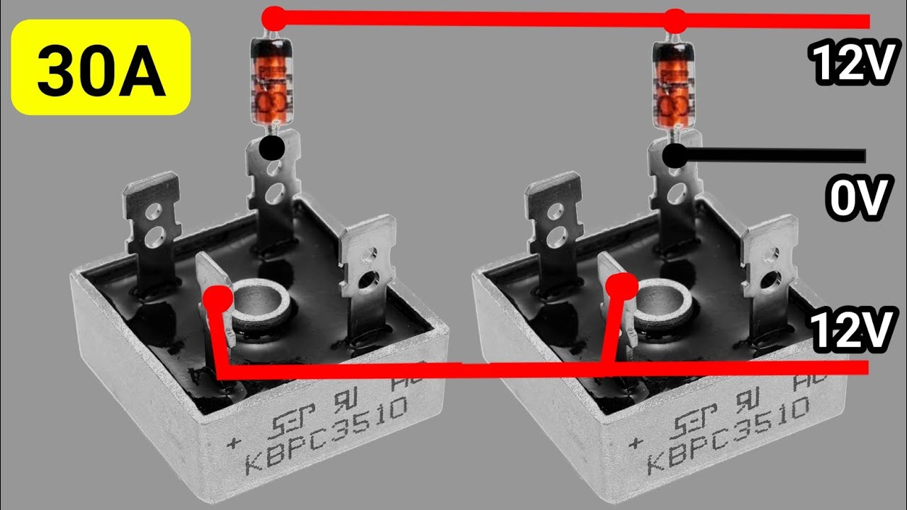 Make Simplest 220V TO 12V 30A Battery Charger With Automatic Battery Full Cut Off