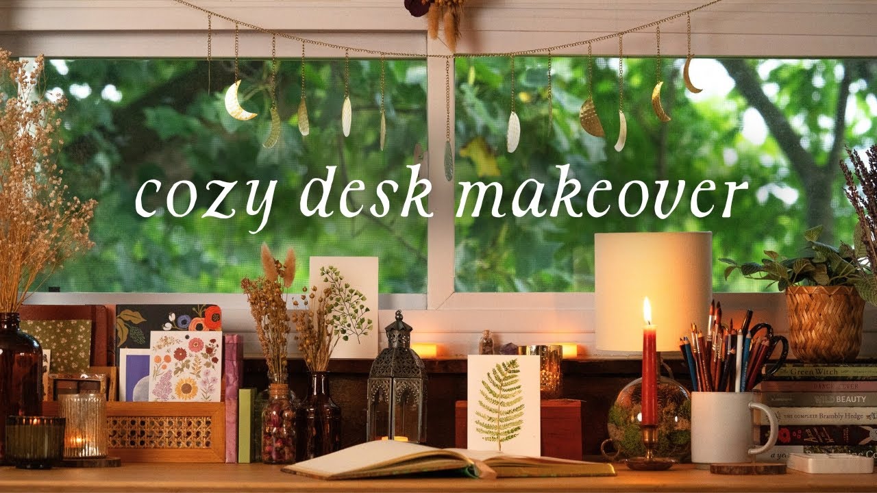 Создаём уютный и необычный стол для художественной студии 🕯️🌿🌙 Преображение и экскурсия по столу ...
