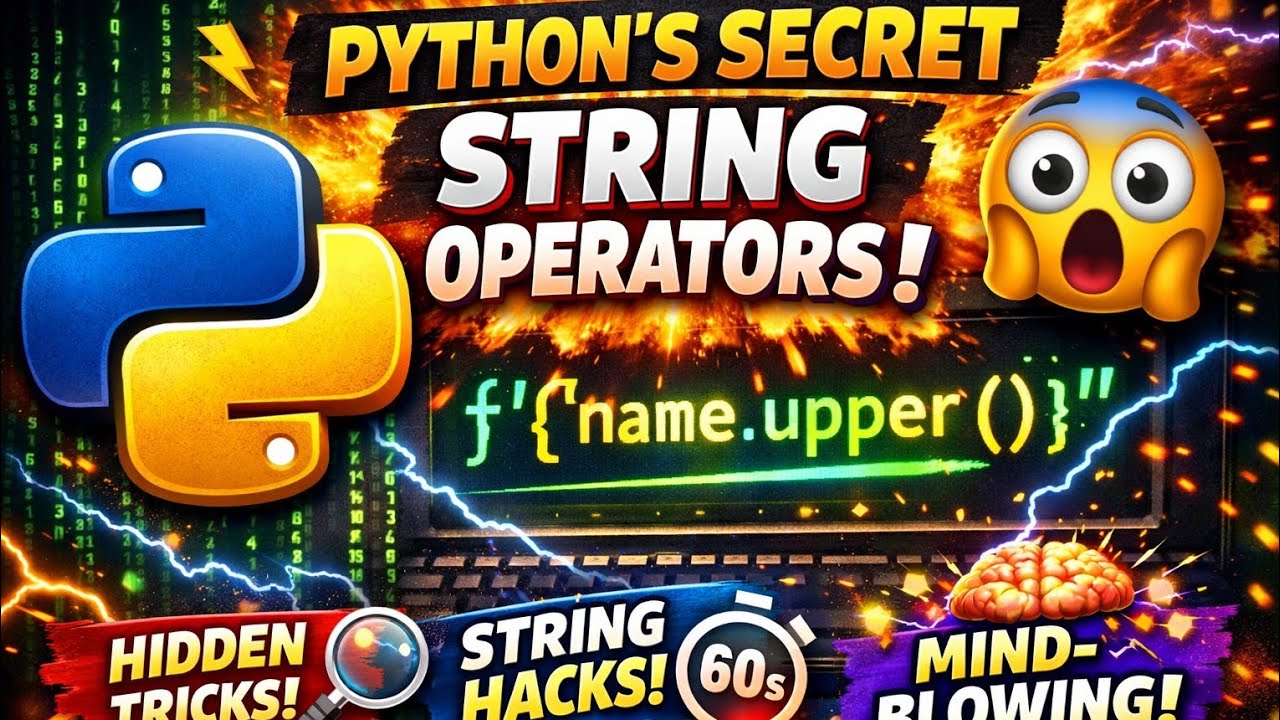 Python tutorial for beginners | Python Secret String Operators 🤯🔥 #pythonprogramming 