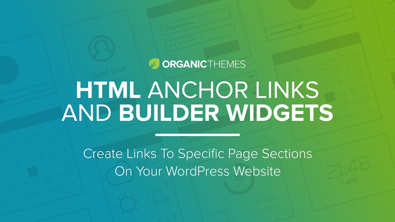 Using HTML Anchor Links With WordPress Builder Widgets