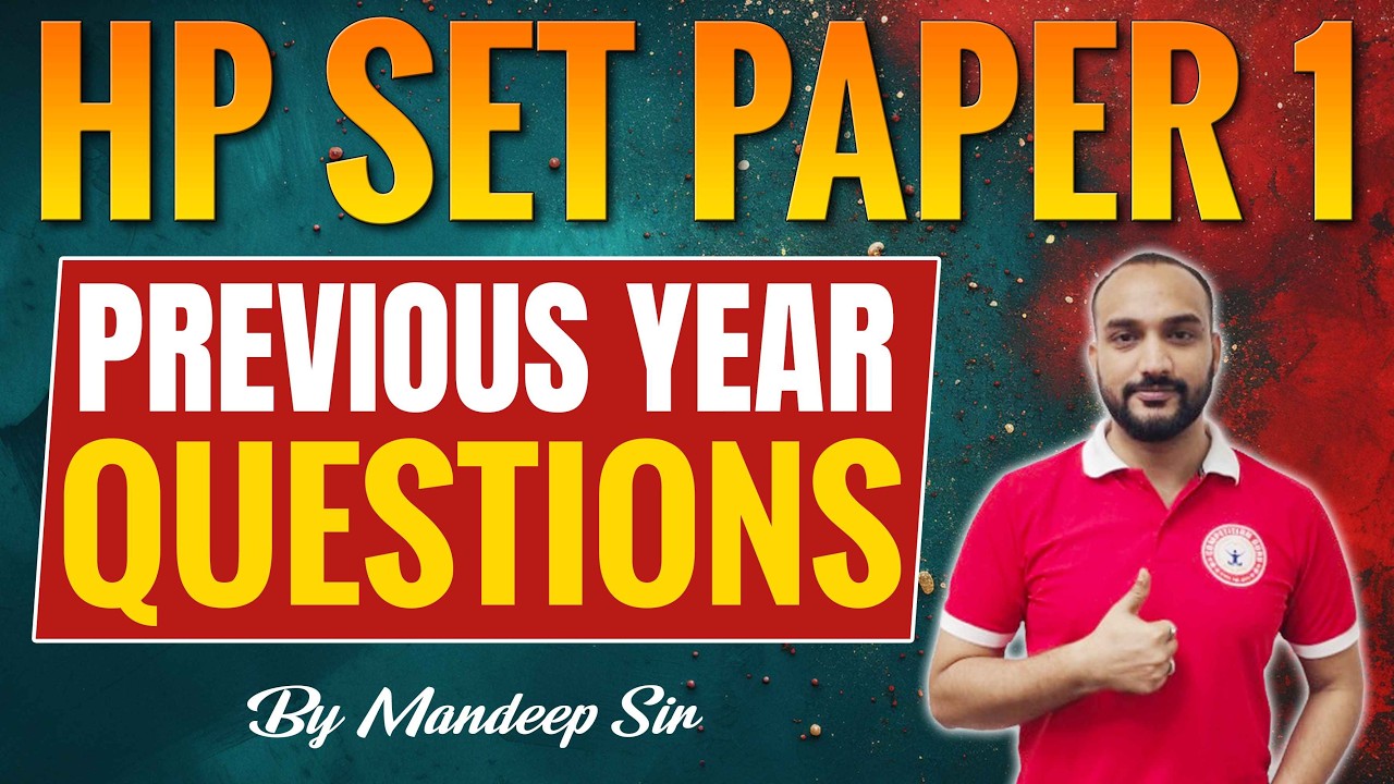 HPSET PAPER 1 PYQ | HPSET PAPER 1 PREVIOUS YEAR QUESTIONS | HPSET PAPER 1 COACHING IN CHANDIGARH