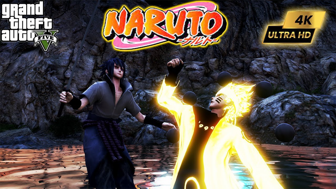 GTA 5 - Nauruto vs Sasuke | The Final Battle | Naruto Mod | 4K