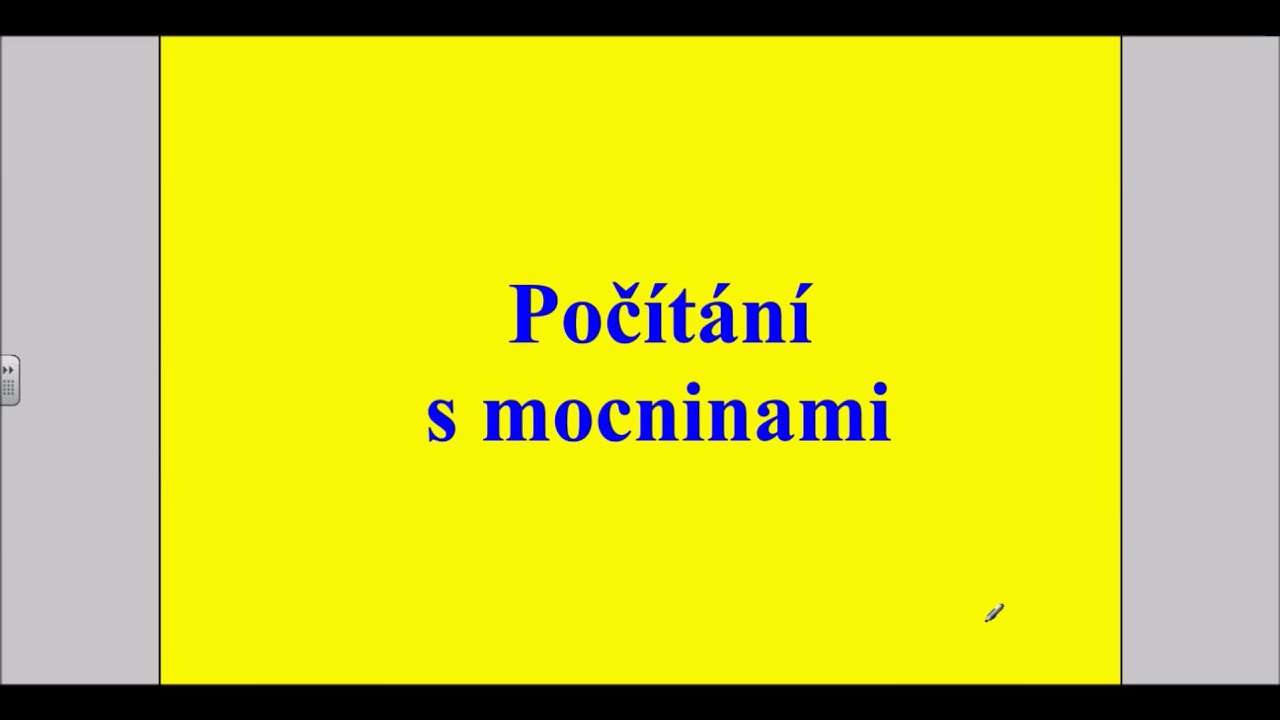 Počítání s mocninami