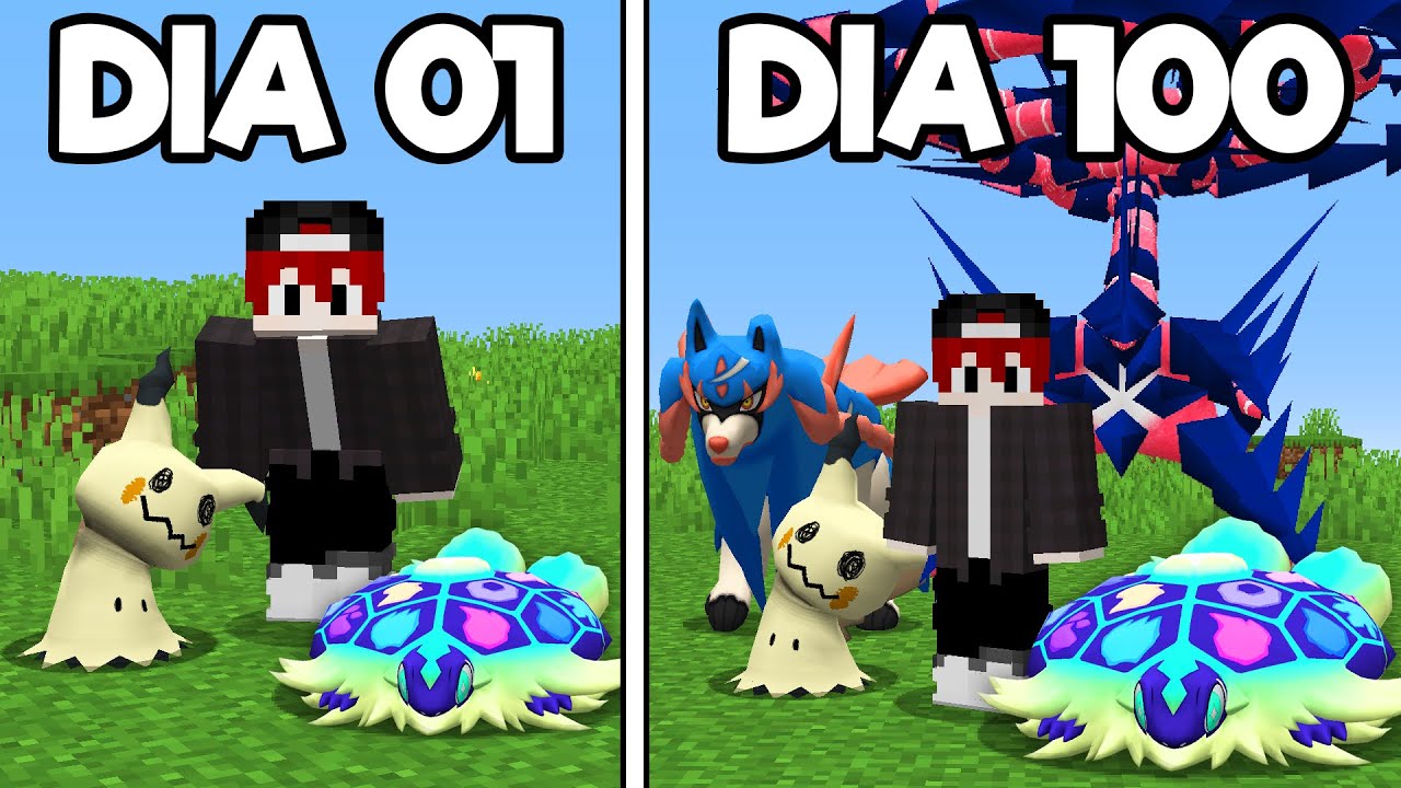 Sobrevivi 100 Dias Com o Terapagos no Minecraft Pixelmon