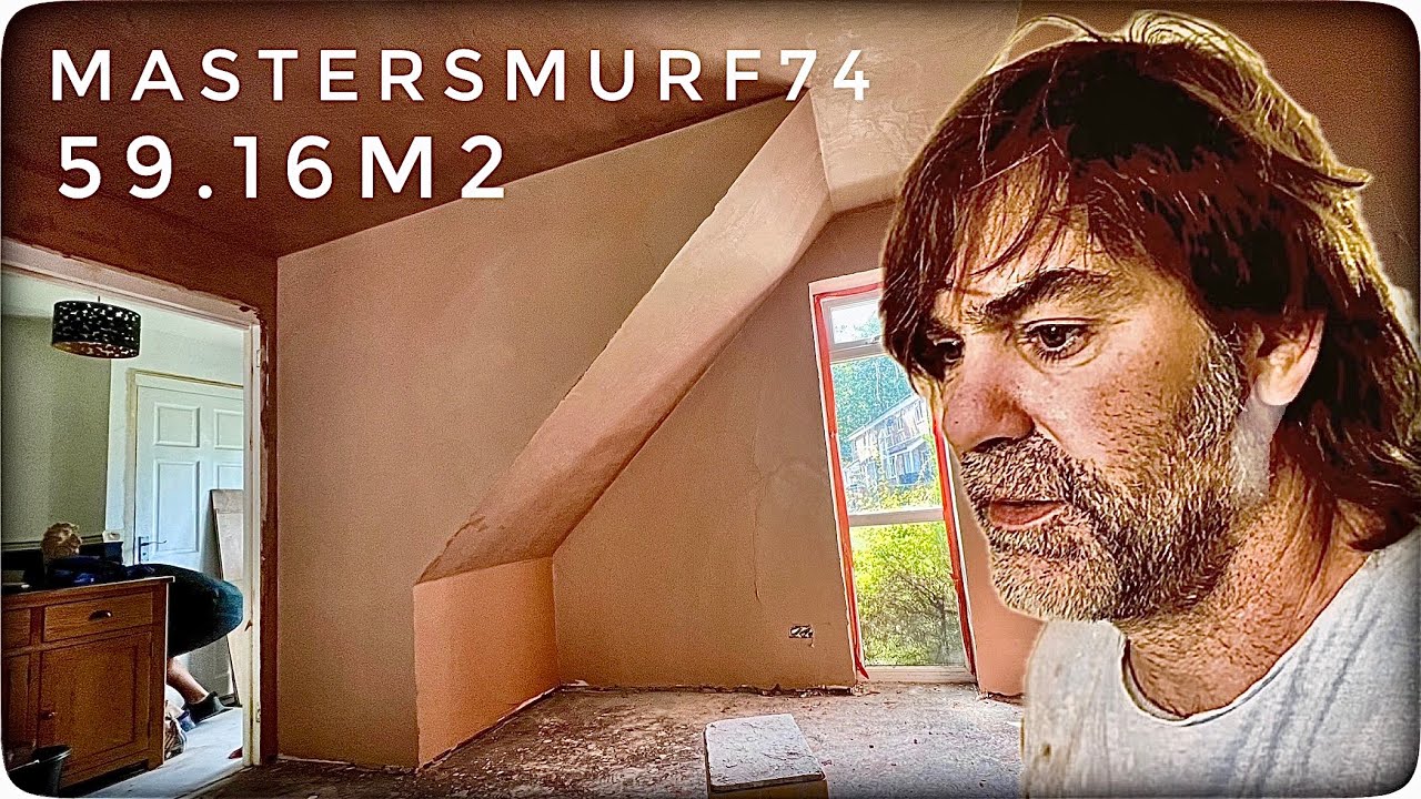 1 MAN 1 ROOM 1 DAY 59.16m2 Plastering 8 Bags.How to plaster an awkward room for beginners. DIY guys