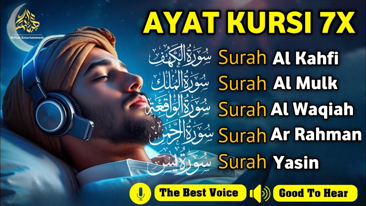 MUROTTAL MERDU Pengantar Tidur AL KAHFI, AL MULK, AR RAHMAN, YASIN, AL WAQIAH | Alaa Aqel