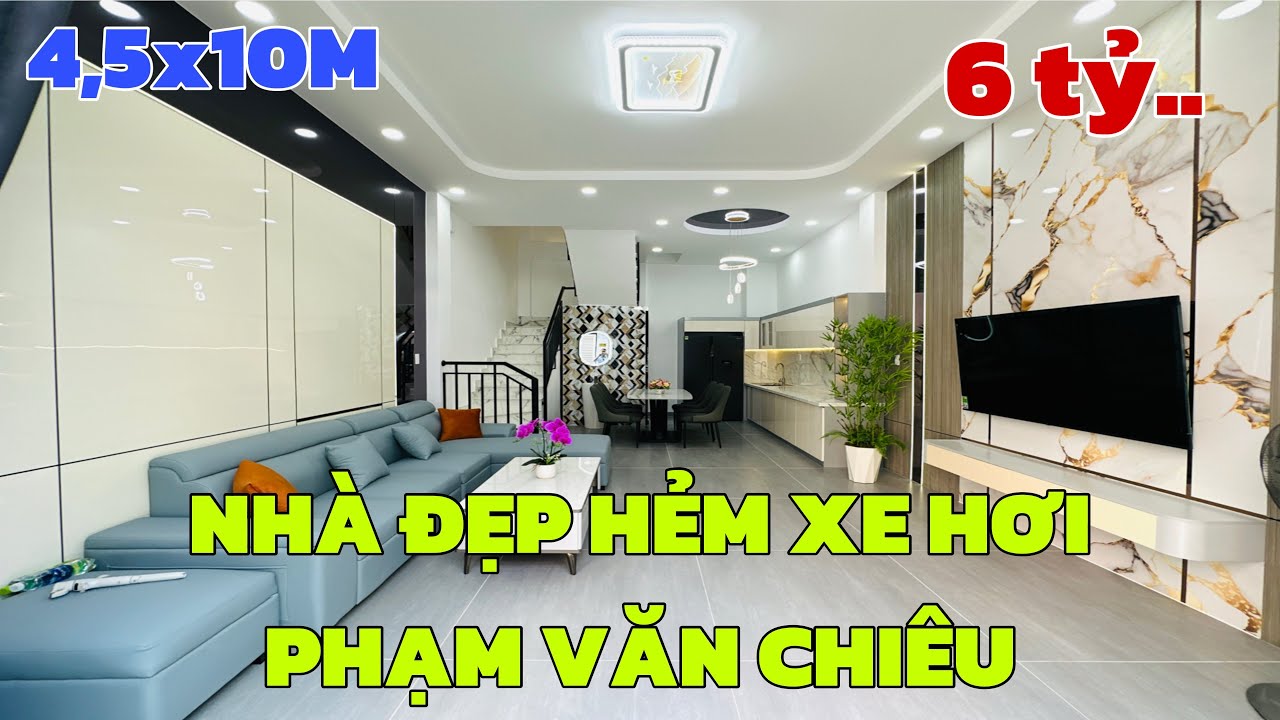 Bán nhà gò vấp(766) nhà 3 lầu 4pn hẻm thông xe hơi giá rẻ gần chợ nhà thờ thạch đà 