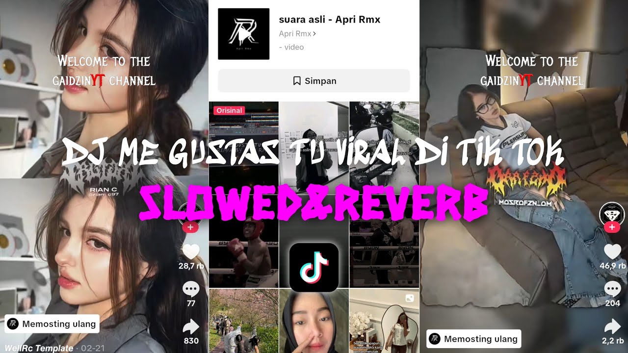 DJ ME GUSTAS TU SLOWED & REVERB VIRAL TIK TOK BY 