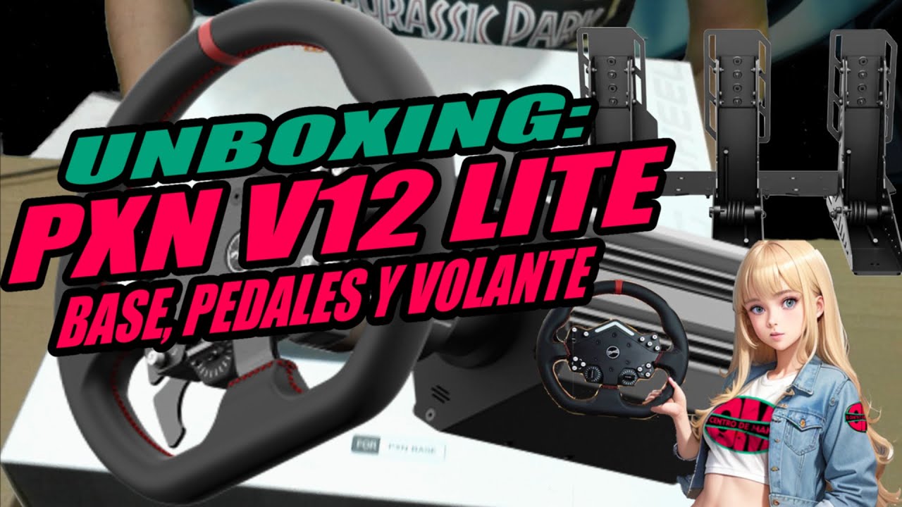 UNBOXING: PXN v12 Lite: Base, Pedales y volante.