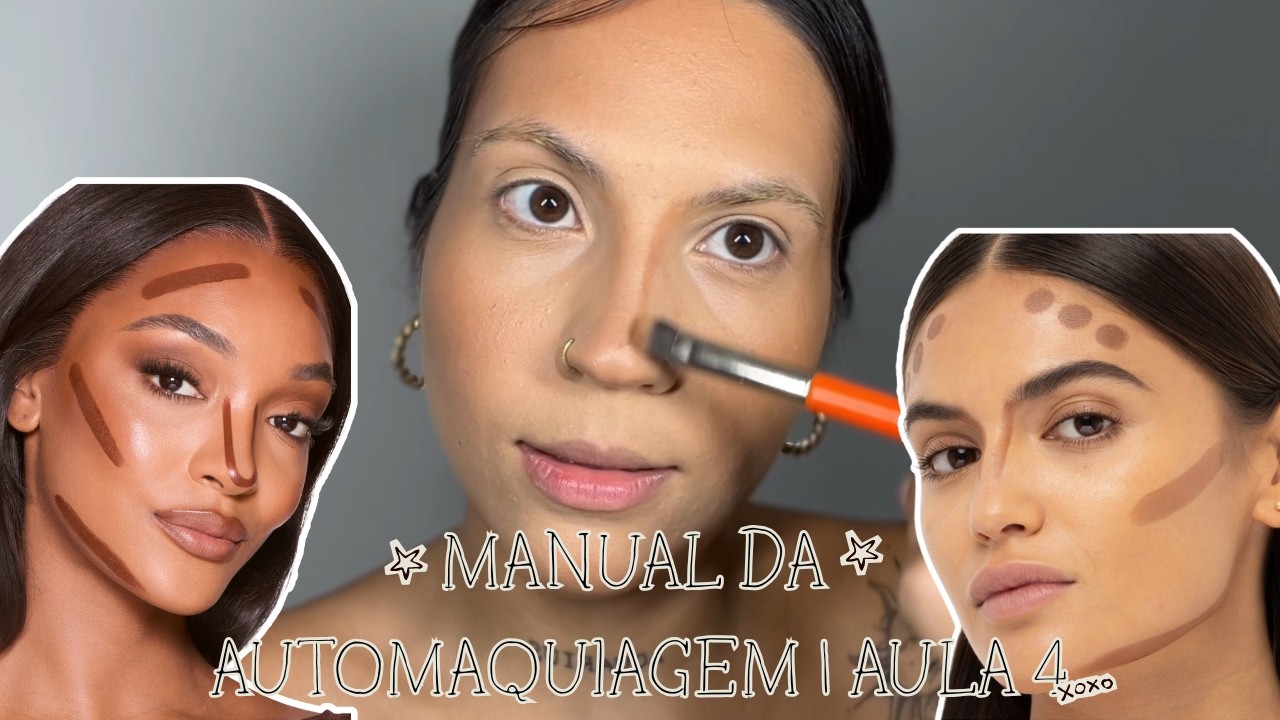 Como fazer CONTORNO na AUTOMAQUIAGEM INICIANTE | Produtos, cores e aplicação ✨